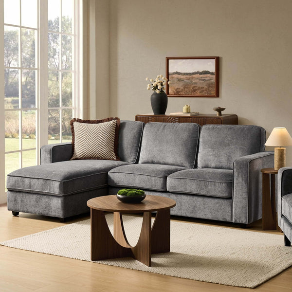 Soho Left Hand Storage Chaise Sofa - Grey — sofa bed from 2nd Time Around