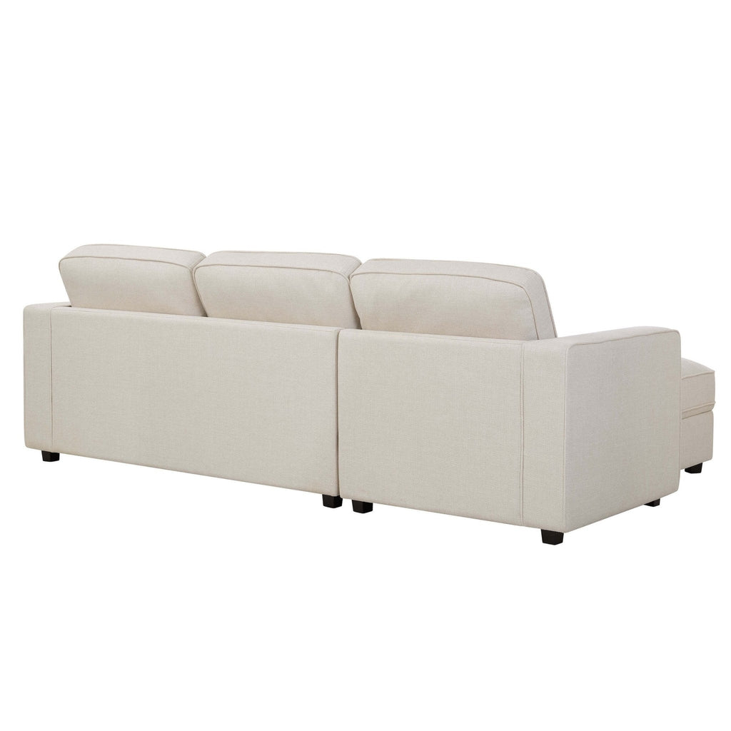 Soho Left Hand Storage Chaise Sofa - Beige — view 6