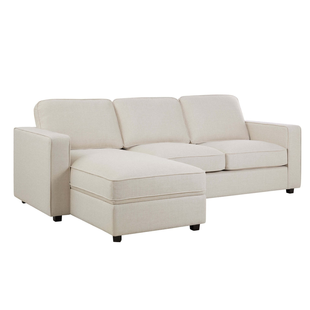 Soho Left Hand Storage Chaise Sofa - Beige — view 5