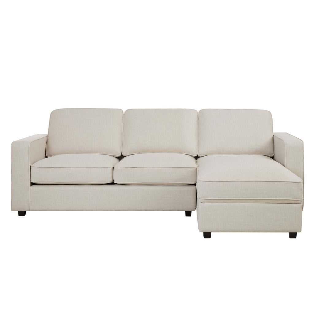 Soho Right Hand Storage Chaise Sofa - Beige — view 4