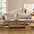 Sweden 3 Seater Sofa - Rib Ecru — sofa from 2nd Time Around