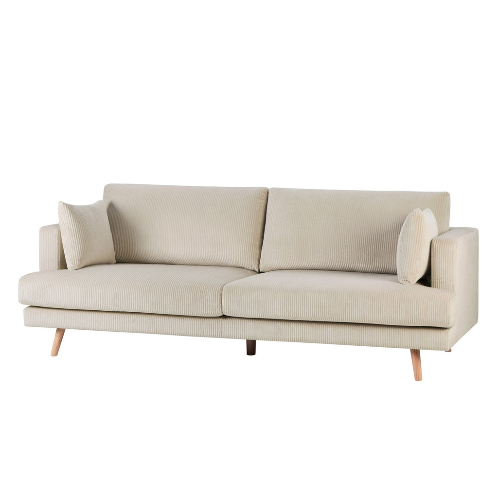 Sweden 3 Seater Sofa - Rib Ecru — view 5