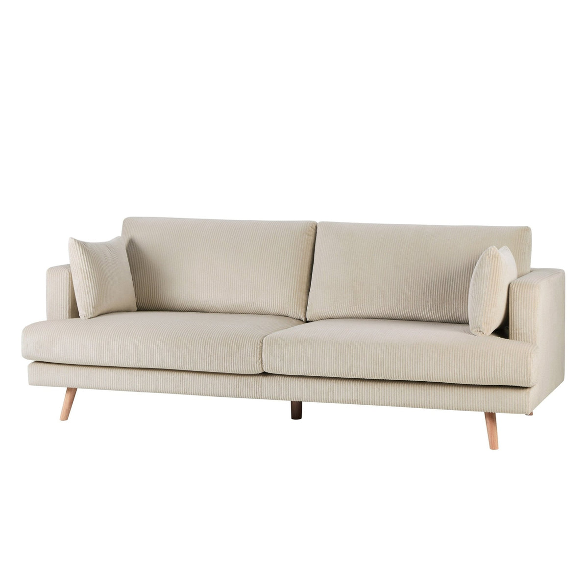 Sweden 3 Seater Sofa - Rib Ecru — view 5