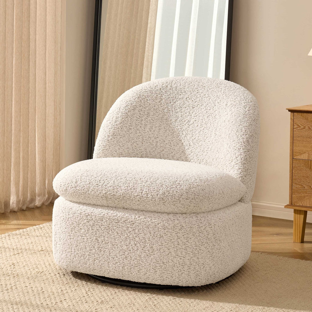 Tilly Swivel Accent Chair - Popcorn Teddy — armchair from 2nd Time Around