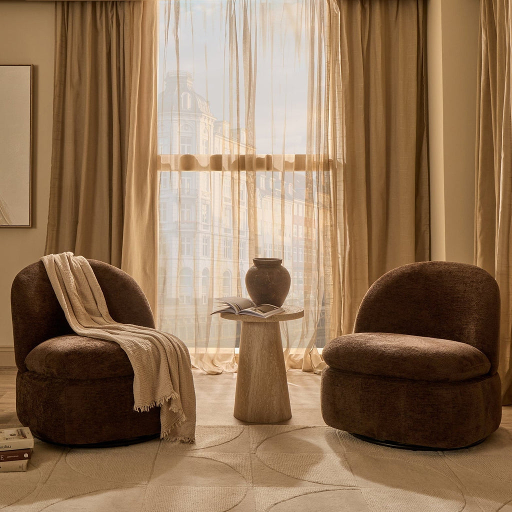 Tilly Swivel Accent Chair - Textured Cappuccino — view 2