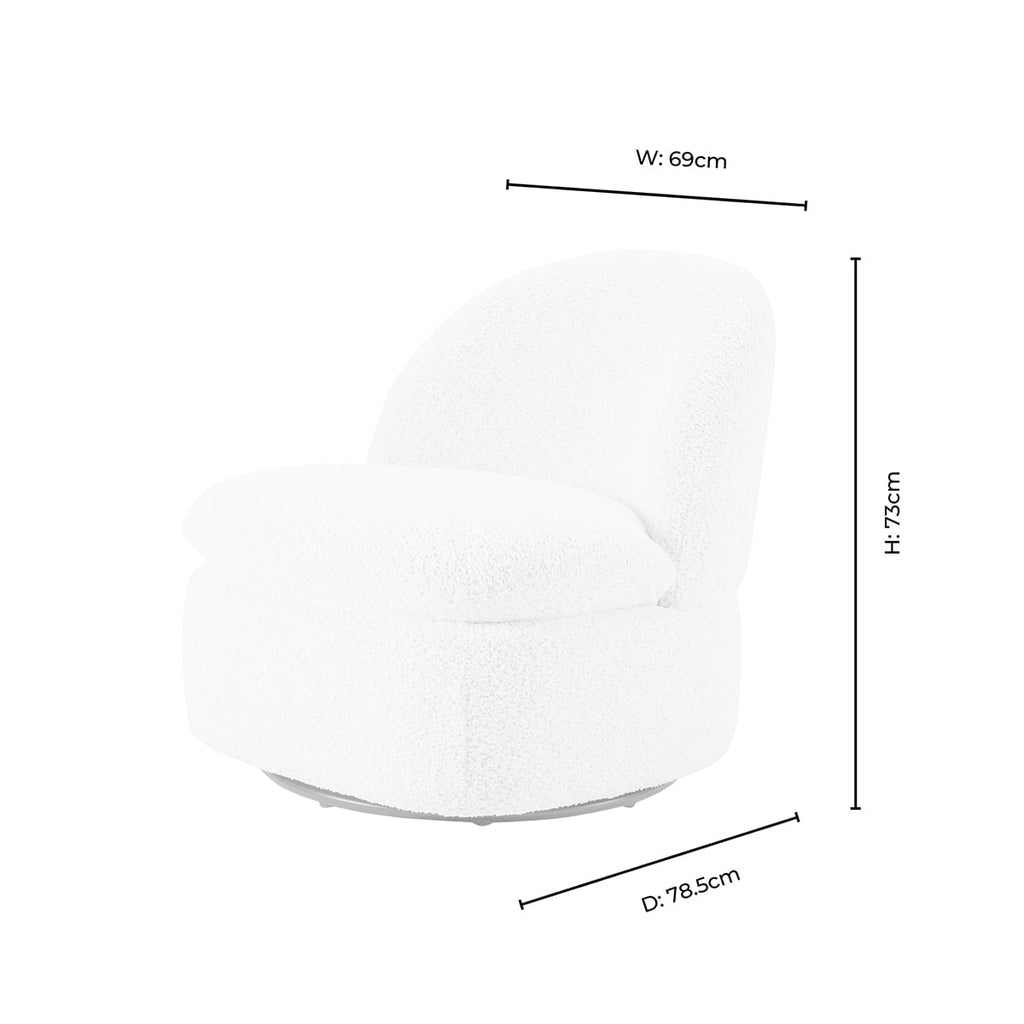Tilly Swivel Accent Chair - Textured Cappuccino — view 8
