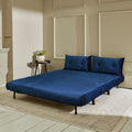 Una 2 Seater Double Sofa Bed - Blue Velvet — sofa bed from 2nd Time Around