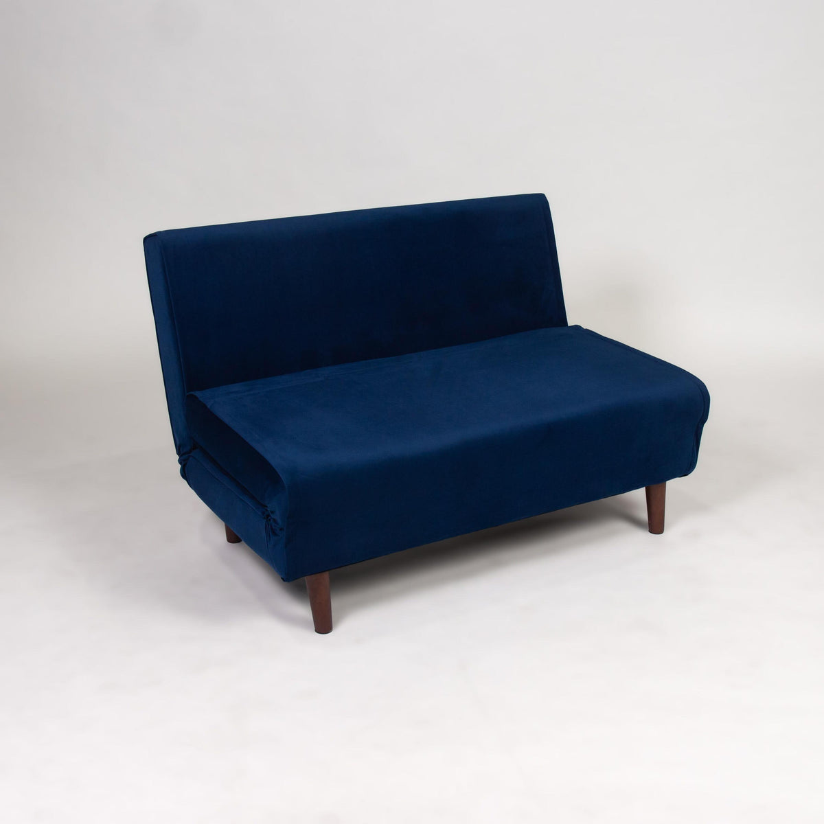 Una 2 Seater Double Sofa Bed - Blue Velvet — view 6