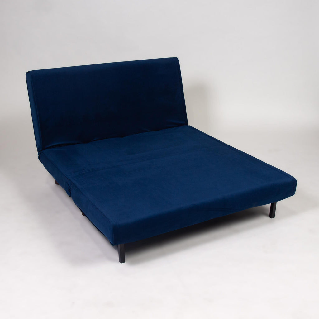 Una 2 Seater Double Sofa Bed - Blue Velvet — view 7