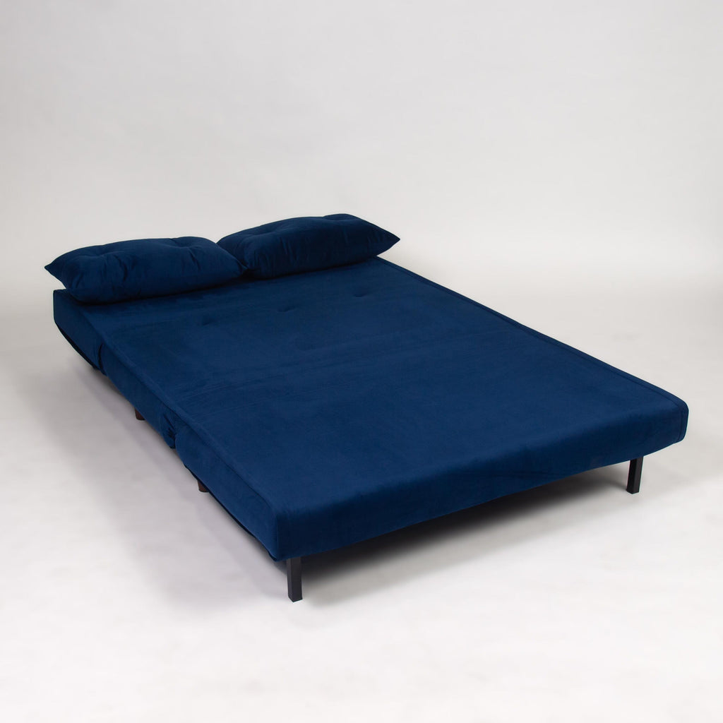 Una 2 Seater Double Sofa Bed - Blue Velvet — view 8