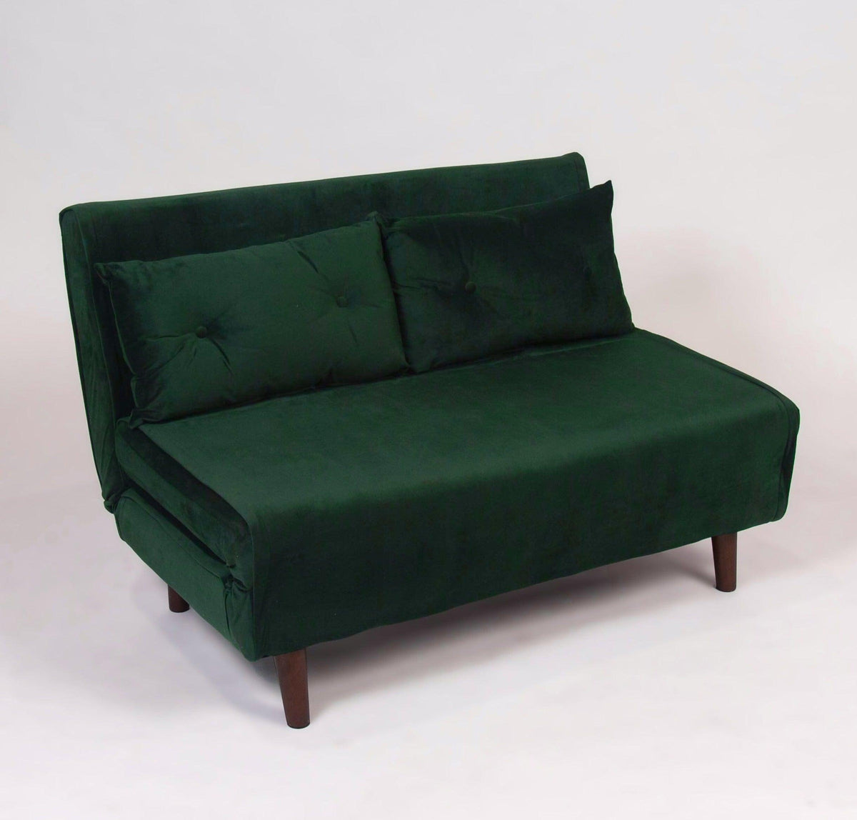Una 2 Seater Double Sofa Bed - Green Velvet — view 7