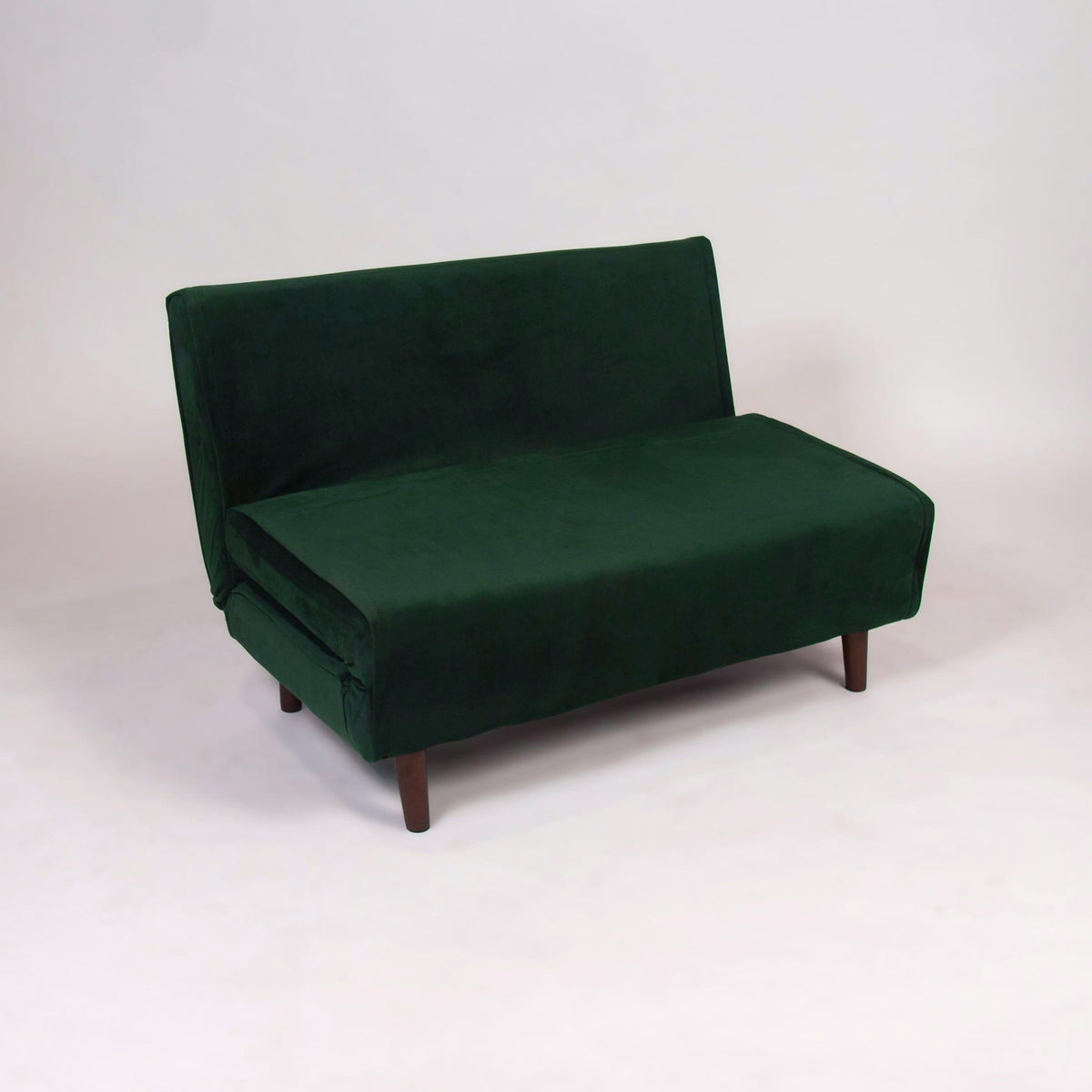 Una 2 Seater Double Sofa Bed - Green Velvet — view 8