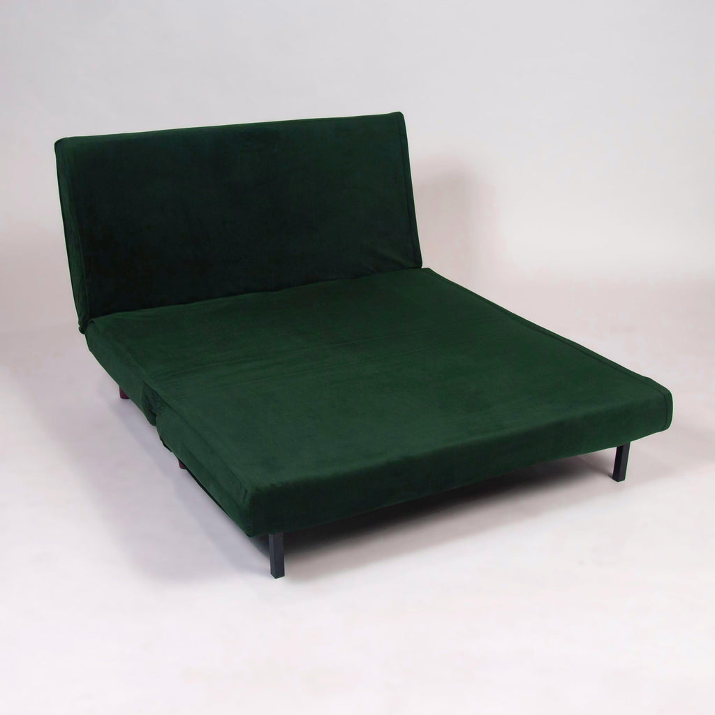 Una 2 Seater Double Sofa Bed - Green Velvet — view 9
