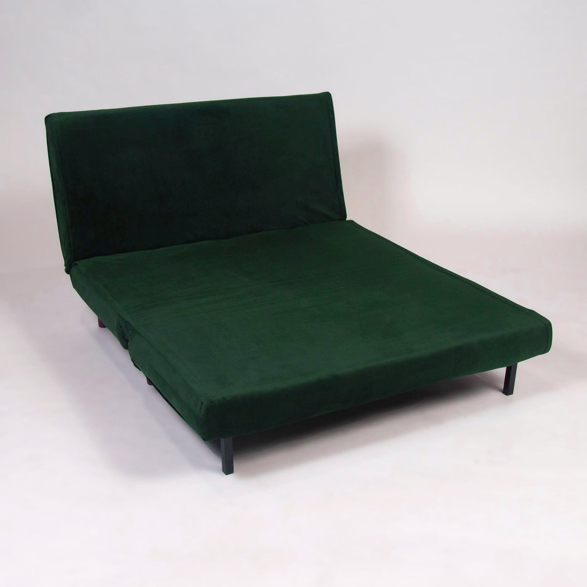 Una 2 Seater Double Sofa Bed - Green Velvet — view 9