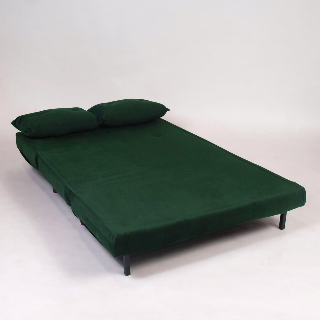 Una 2 Seater Double Sofa Bed - Green Velvet — view 10