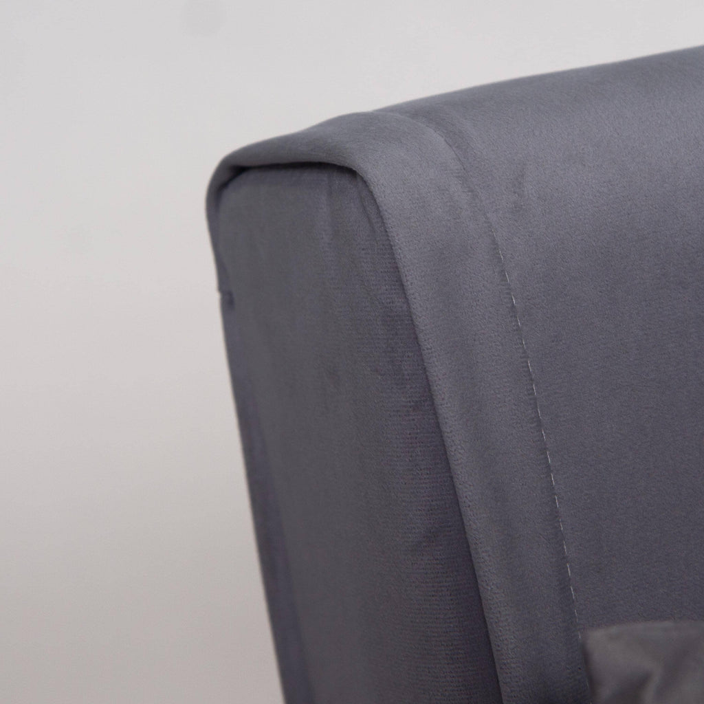 Una 2 Seater Double Sofa Bed - Grey Velvet — view 10