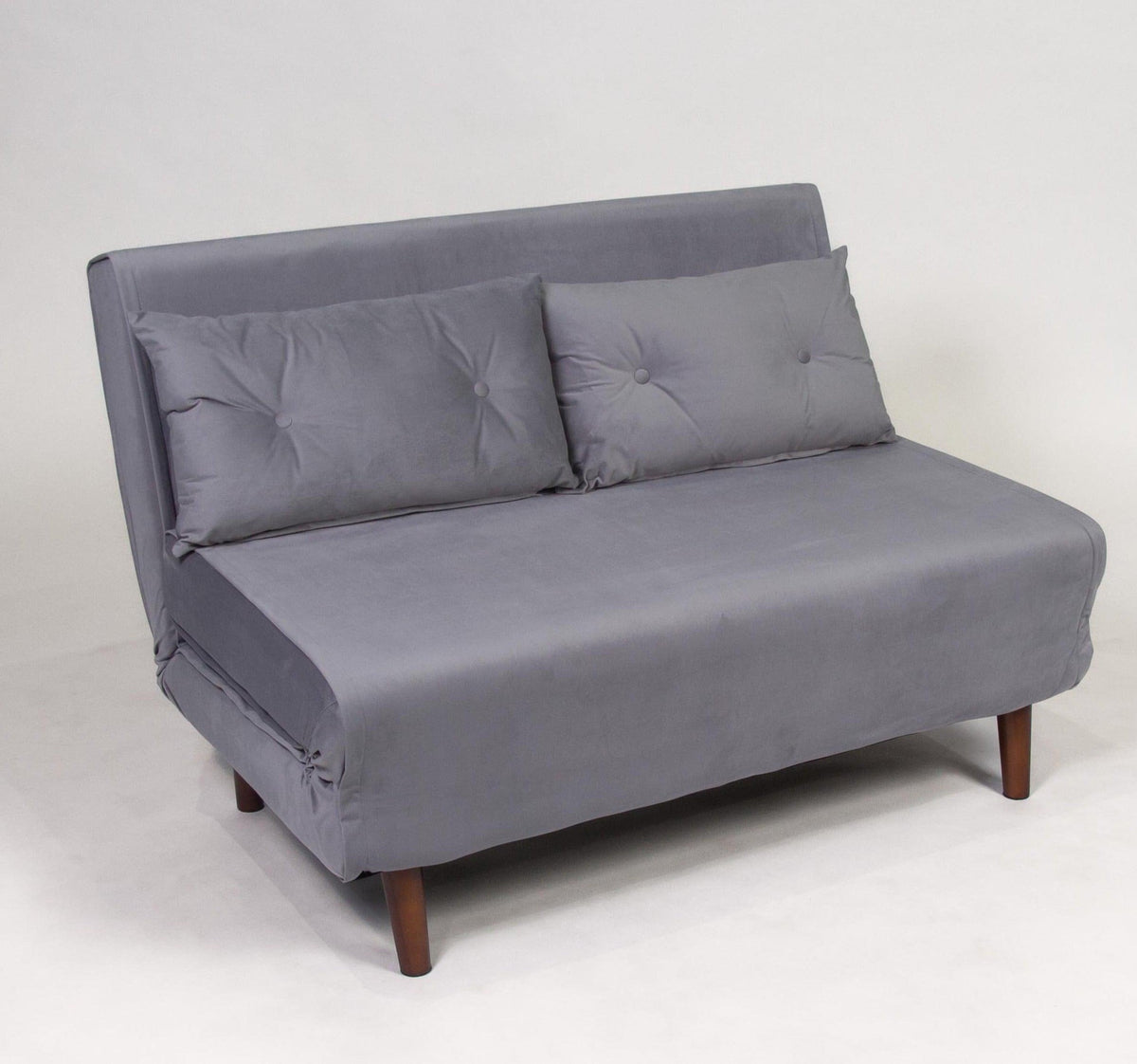 Una 2 Seater Double Sofa Bed - Grey Velvet — view 6