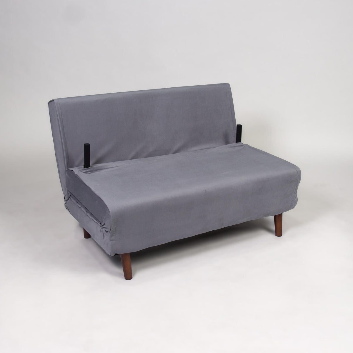 Una 2 Seater Double Sofa Bed - Grey Velvet — view 8