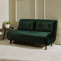 Una 2 Seater Double Sofa Bed - Green Velvet — sofa bed from 2nd Time Around