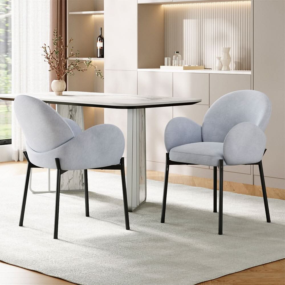 Upholstered Fabric Dining Chair Modern Comfort — view 6