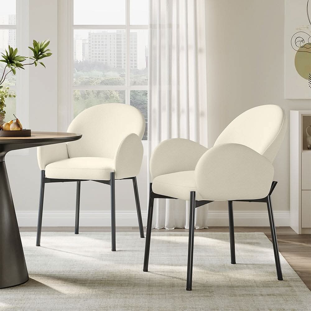 Upholstered Fabric Dining Chair Modern Comfort — view 10